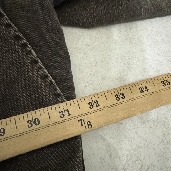 Carhartt Jacket Mens 3XL Brown Canvas Full Zip Sherpa Lined Distressed C61-DKB - Picture 9 of 10